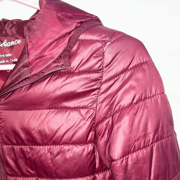 Women’s Maroon Puffer Jacket | Size Small - Picture 2 of 5